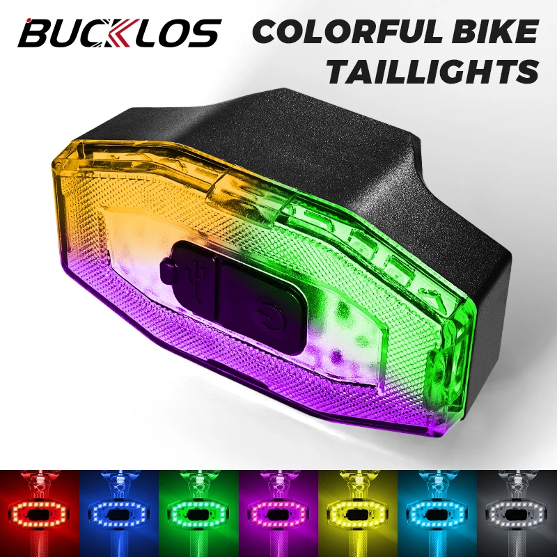 BUCKLOS Bike Light Multi Lighting Modes USB Recharge Bicycle Taillights Waterproof Flash Tail Rear Lights for Mtb Bike Seatpost