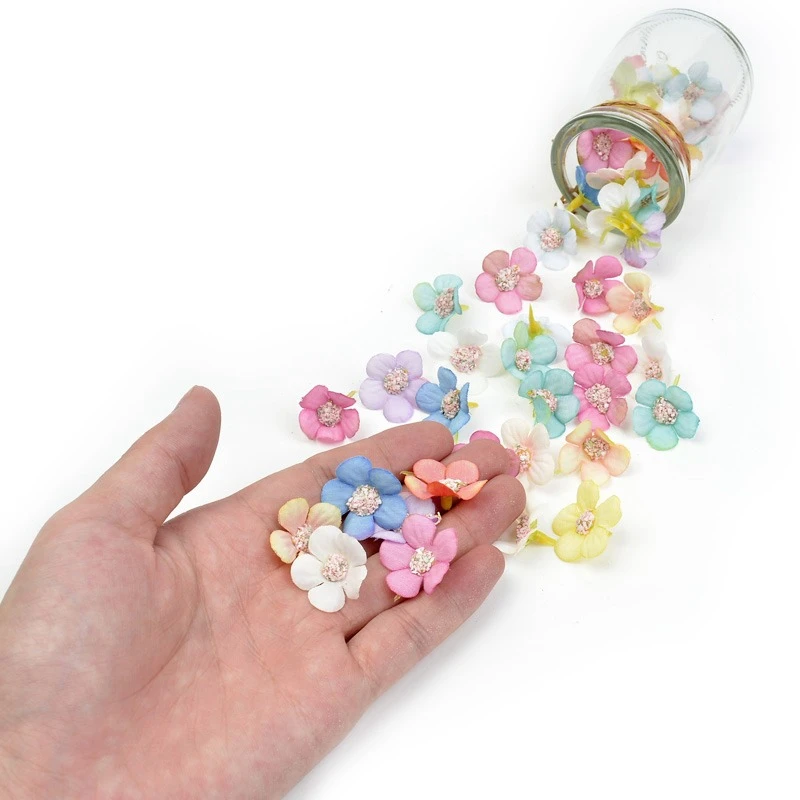 30/50 قطعة ديزي الزهور الاصطناعية 2.5 سنتيمتر الحرير وهمية الزهور حفل زفاف الديكور ديكور غرفة المنزل حديقة Garland بها بنفسك جارلاند الإكسسوار