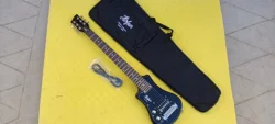 Portable Mini Electric Guitar for Travel,Professional Guitar,Left Handed, Black, Professional String Musical Instrument, Cr
