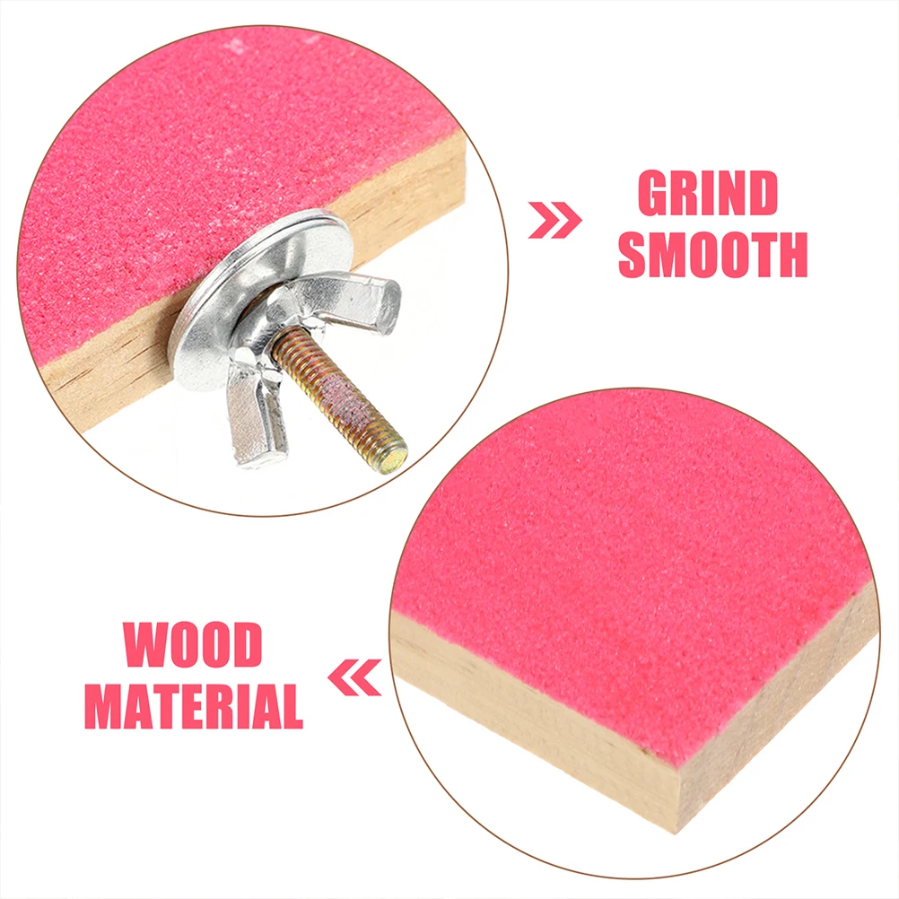 

Wooden Bird Perch Platform Frosted Surface Strong Durable Polished Stand for Parrot Cage Accessories Cockatiel Hamster