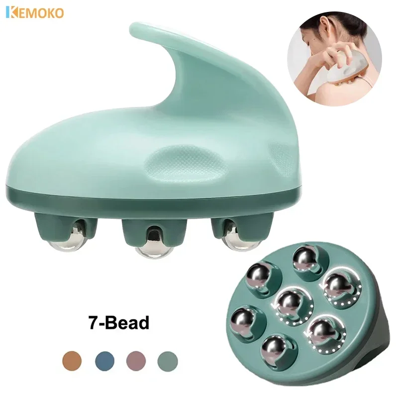 7-Bead Body Ball Roller Massager Professional Anti Cellulite Muscle Pain Relief Relax Massage Neck Back Shoulder Face Lifting