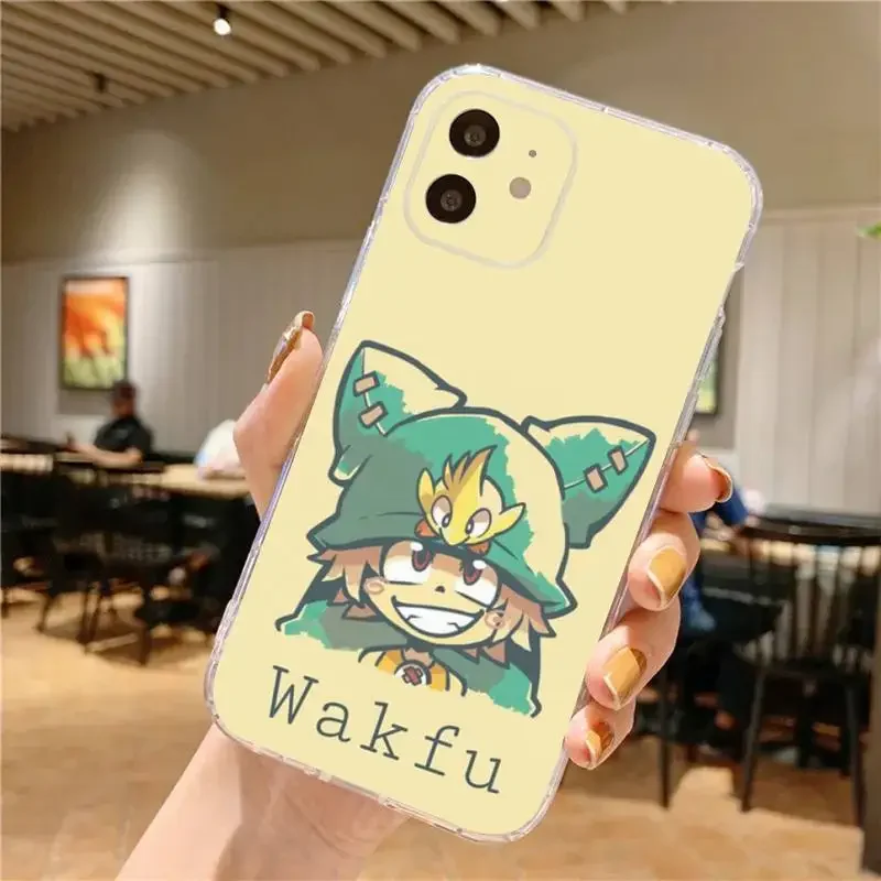 Game W-Wakfu Phone Case For iPhone 15,14,13,12,11 Plus,Pro,Max,XR,XS,X,7,8 Plus,SE,Mini Transparent Silicone Soft