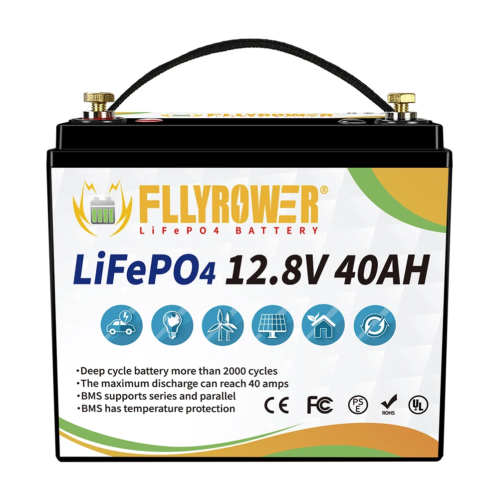 EU Stock 12V 6/10/12/20/30/40/50Ah LiFePO4 With BMS Lithium Iron Phosphate Energy Storage Battery Rechargeable For Kid Scooters