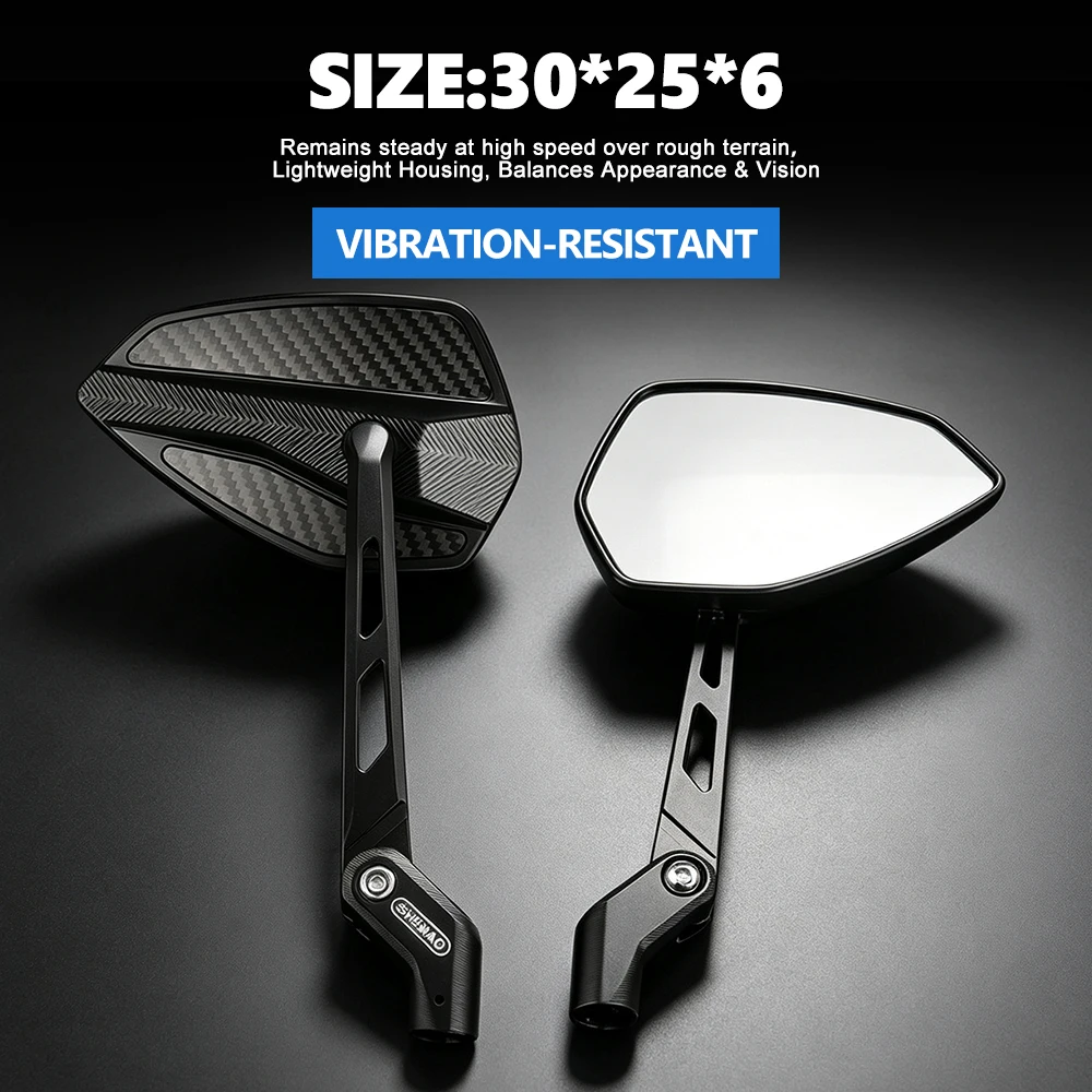 Motorcycle Side Mirror Aluminum Alloy Hollow Arm Multi‑Angle Rotation Universal High‑Definition Wide View Modified Rearview Kit 2