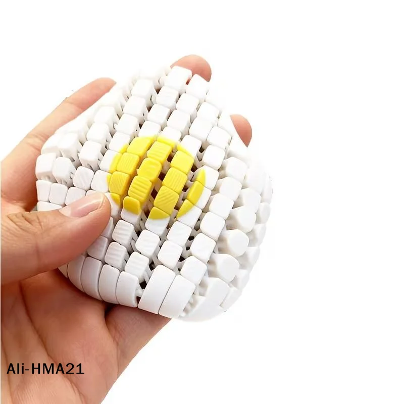 【H】3D Printed Articulated Joints Omelette Fidget Toy Fried Egg Desktop Creative Ornament Gift Stress Relief Soft Toy Home Decor