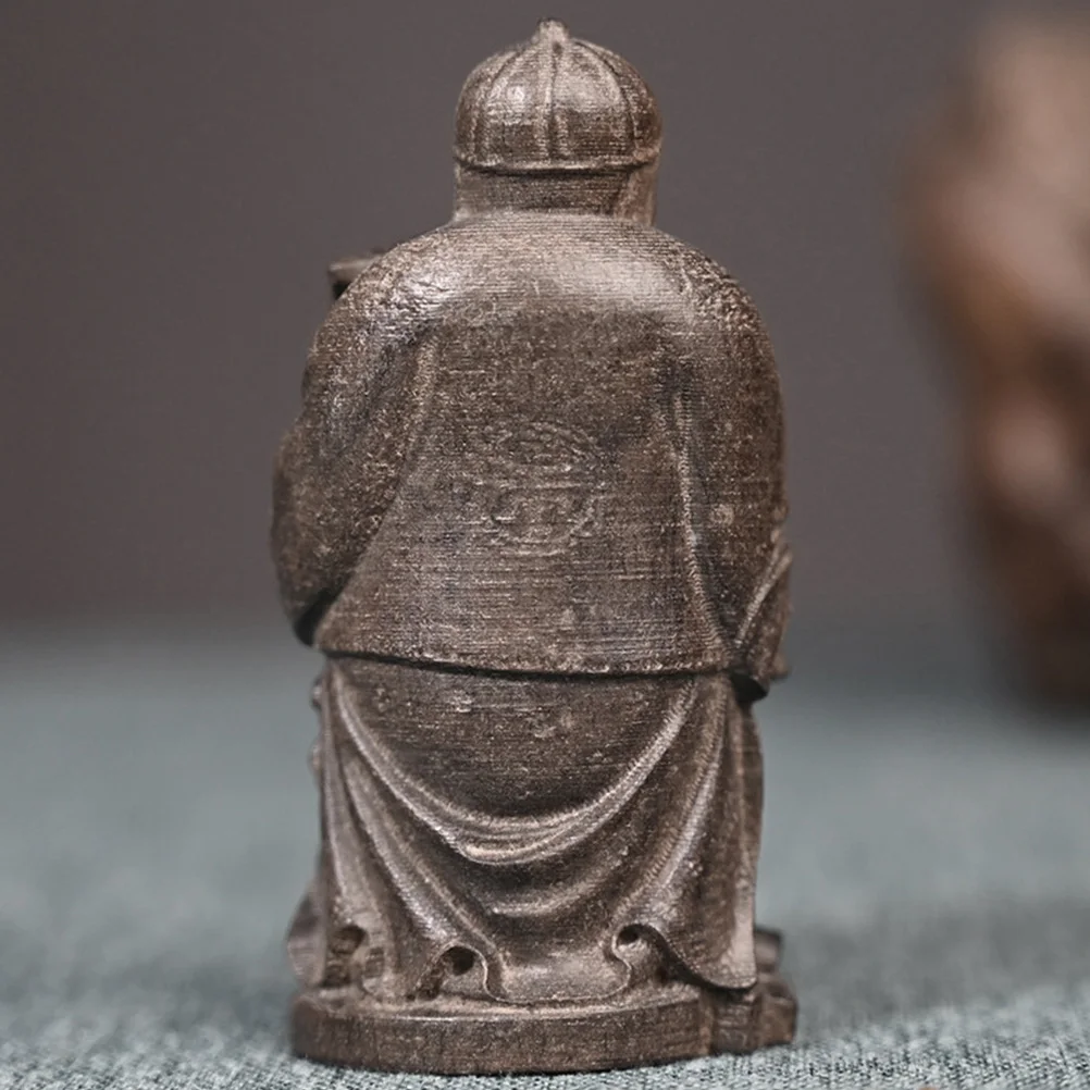 

Agarwood Carving nament Chinese Style Wood Sculpture Adornment Home Decor Rich Man Figure Premium Material Long Lasting Use