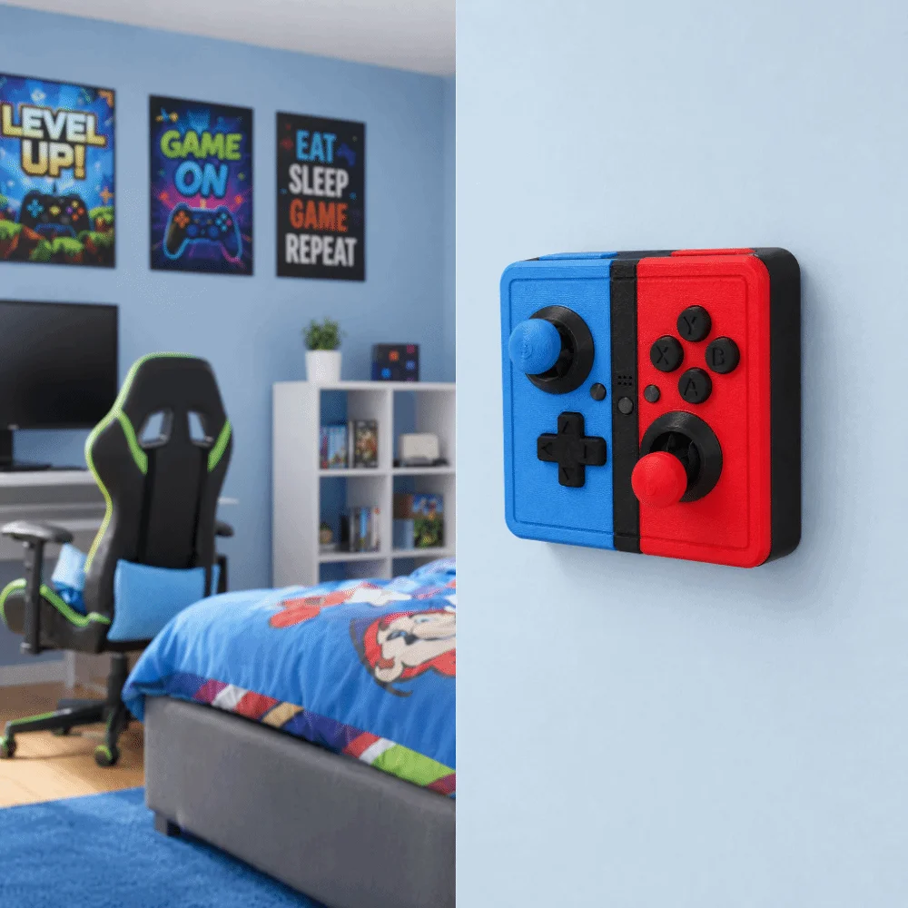 Creative Light Switch Guard Covers Retro Arcade Games 3D Printed Joystick Switch Stickers Waterproof Decorative
