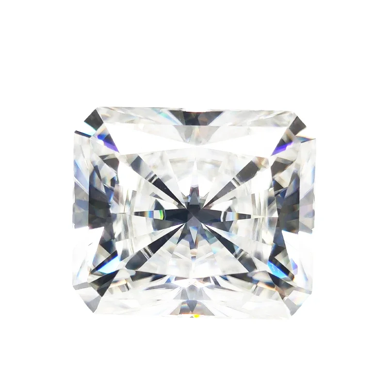 Moissanite Stone Radiant Cut D Color VVS1 Charms Gemstone Diy  Advanced Shiny Jewelry Making Materials with Certificate
