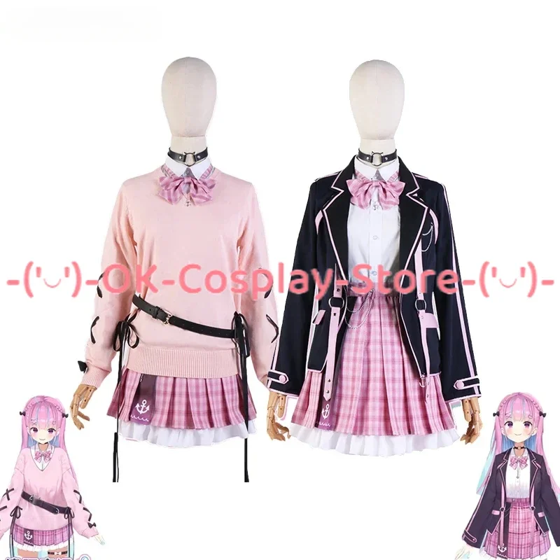 Minato Aqua Cosplay Costume Vtuber Cospaly Clothing Women Dress Party Suit Halloween High School Uniform Custom Made