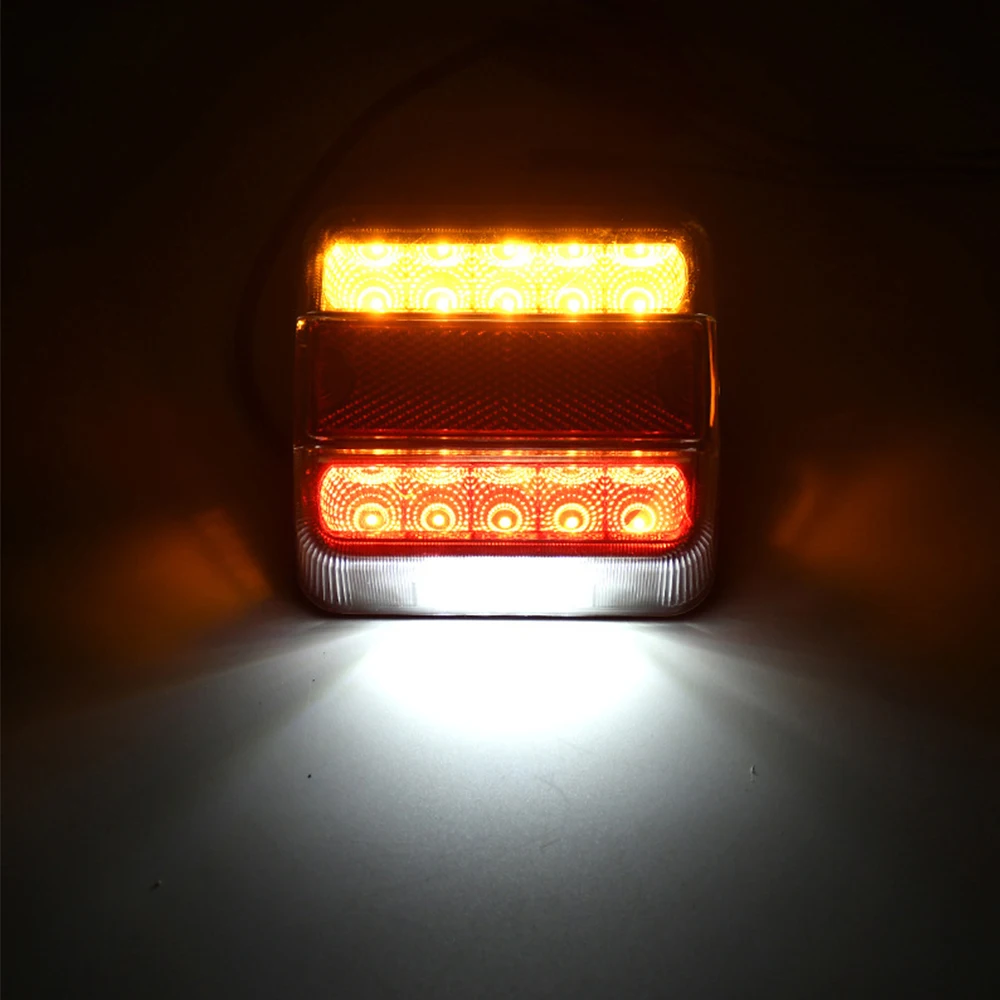 2PCS 후면 LED 잠수정 트레일러 테일 라이트 키트 보트 마커 트럭 방수 범용 12V-24V LED 캠핑카 트레일러 미등