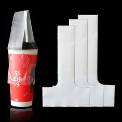 300Pcs/Lot T-Shaped Bayonet Plastic Bags Disposable Clear Single Cup Packaging Bag For Milk Tea Coffee Beverage Party Supplies