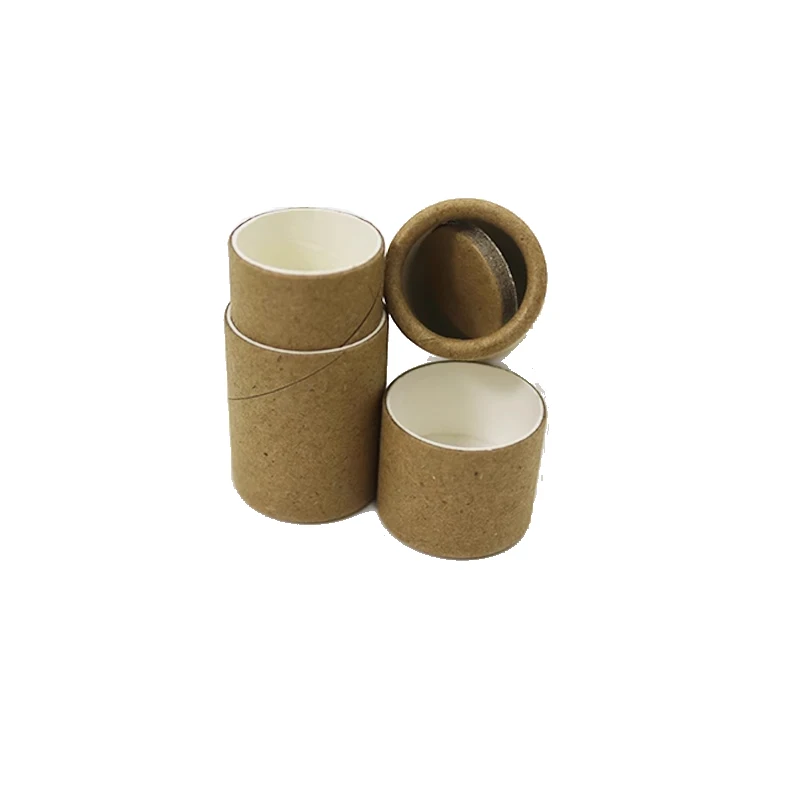 Hot Sell Eco Friendly 0.15OZ  Cardboard Lip Balm Container -Kraft 100% Biodegradable Paper Cosmetic Push Up Tubes