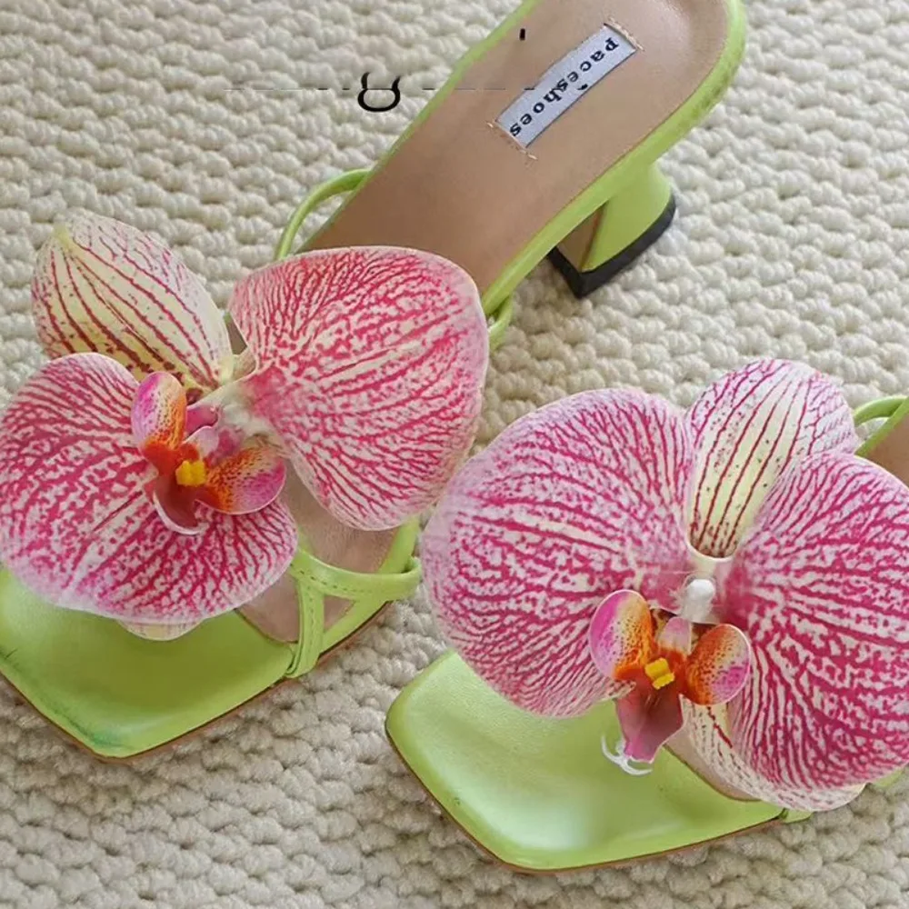 1 Pair Simulation Coloful Thai Fairy Butterfly Flower Shoe Buckles Butterfly Orchid Phalaenopsis Shoe Flower Sandals