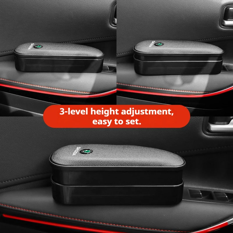 

Car Interior Armrest Storage Box Booster Cushion Car Accessories Tools for Skoda Octavia Kodiaq Kamiq Fabia RS Rapid Yeti Karoq