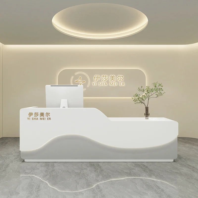

Beauty Institute Counter Salon Furniture Reception Business Hairdressing Desk Help Lectern Simple Minimalist Shop Restaurant