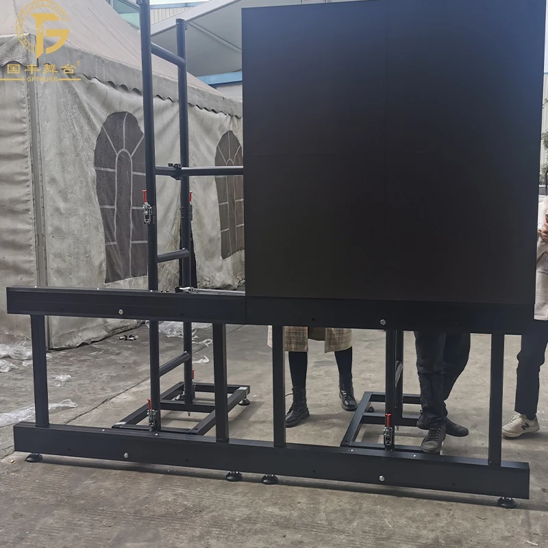 Suporte de Tela LED Ajustável com Pernas Elevadas, Estruturas de Alumínio para Displays