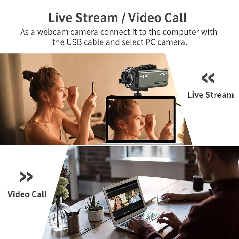 Video Camera Live Stream Facebook YouTube AX60 4K Digital Camcorder Filmadora Professional Vlog Cameras 12X Optical Zoom