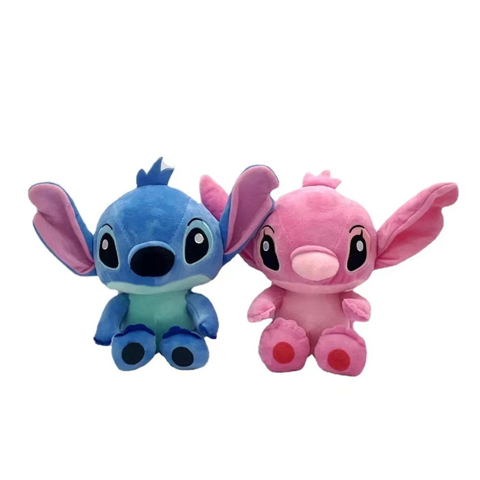 Disney lilo & stitch brinquedos de pelúcia rosa lilo azul ponto pelúcia bonecas pingente brinquedos modelos bonito menino menina presente aniversário