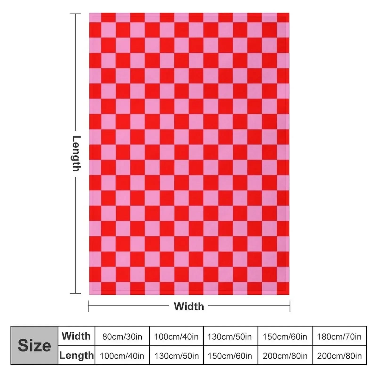 red and pink checker pattern Throw Blanket Sofas Blankets For Bed blankets and throws Blankets