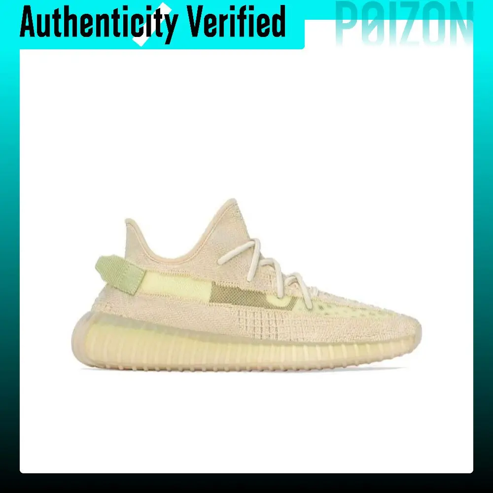 Adidas Originals Yeezy Boost 350 V2 Low top Casual Shoes Unisex Linen Yellow FX9028-2020 view 3