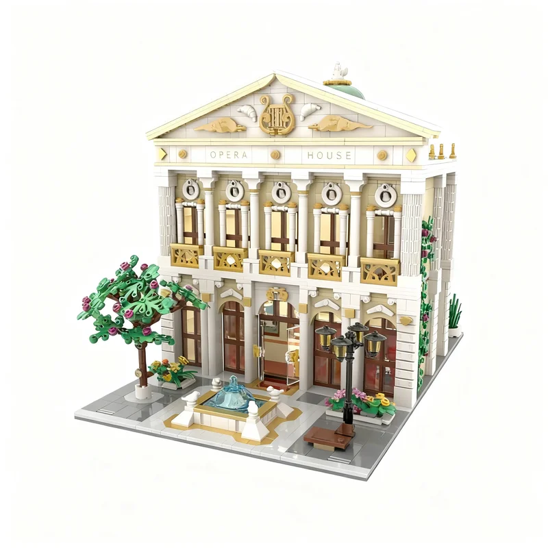 3253pcs MOC Modular Streetscape Opera House Model Toys Building Blocks Architecture Christmas Gift Idea Brick Kids Assemble