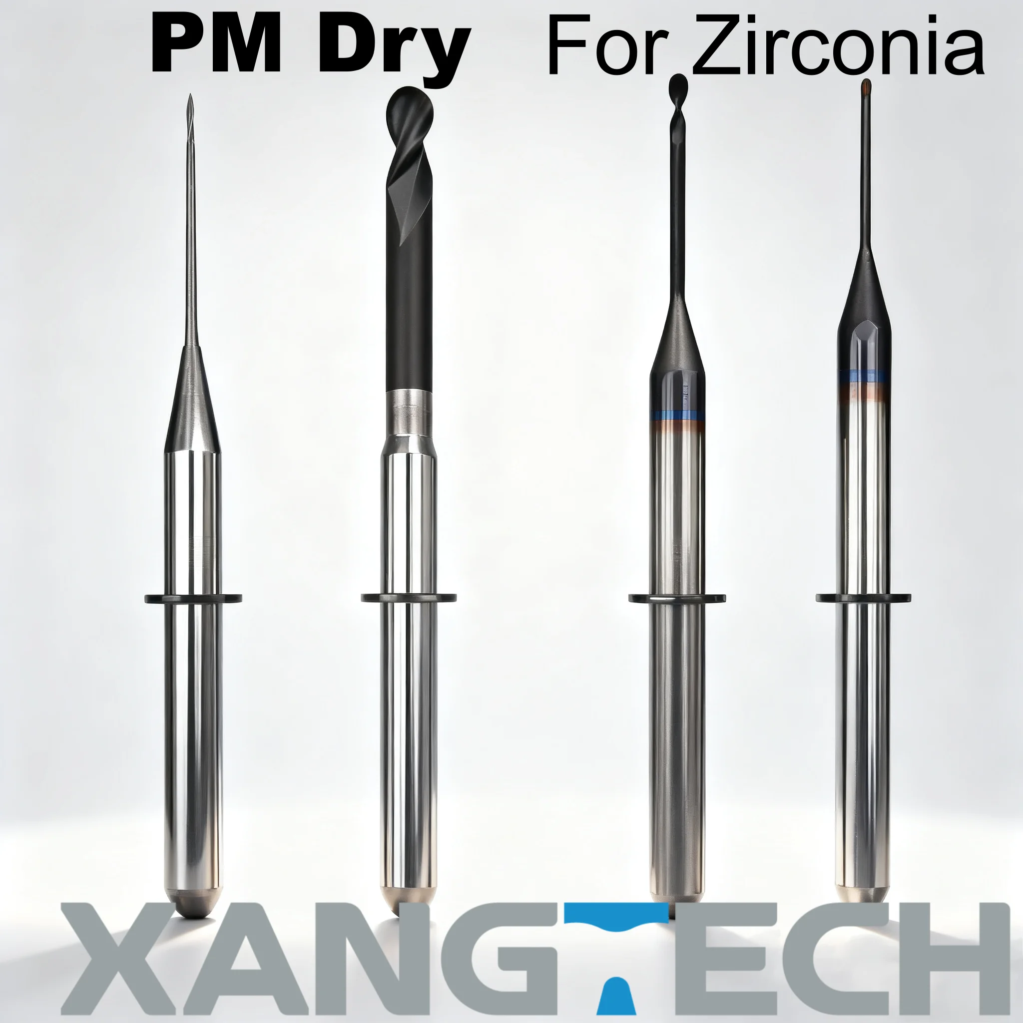 

XANTECH PM фрезерный бор с сухим цирконием DC/DLC D3 0,3/0,7/1,0/2,5 мм для фрезерных станков Progra DRY Machine CAD CAM Стоматологические лабораторные фрезы