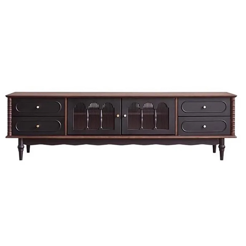 

Living room furniture Solid wood retro TV cabinet with drawers
