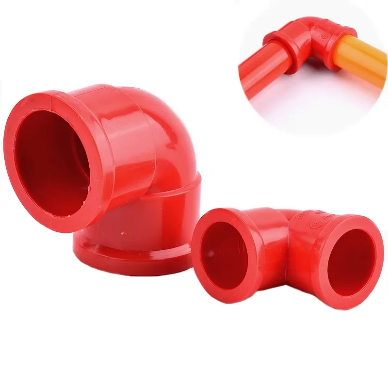 20mm-50mm Red UPVC Connector Elbow Joints Aquarium Fish Tank DIY Tools Garden Irrigation Water Pipe Connectors