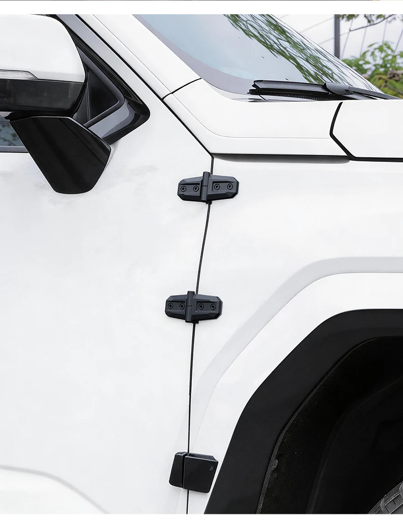 Universelle ABS-Offroad-Auto-Außenscharnierverkleidung, einfache Installation für SUV, Pickup, Limousine, Außenstyling und Außenzubehör – Detail 8