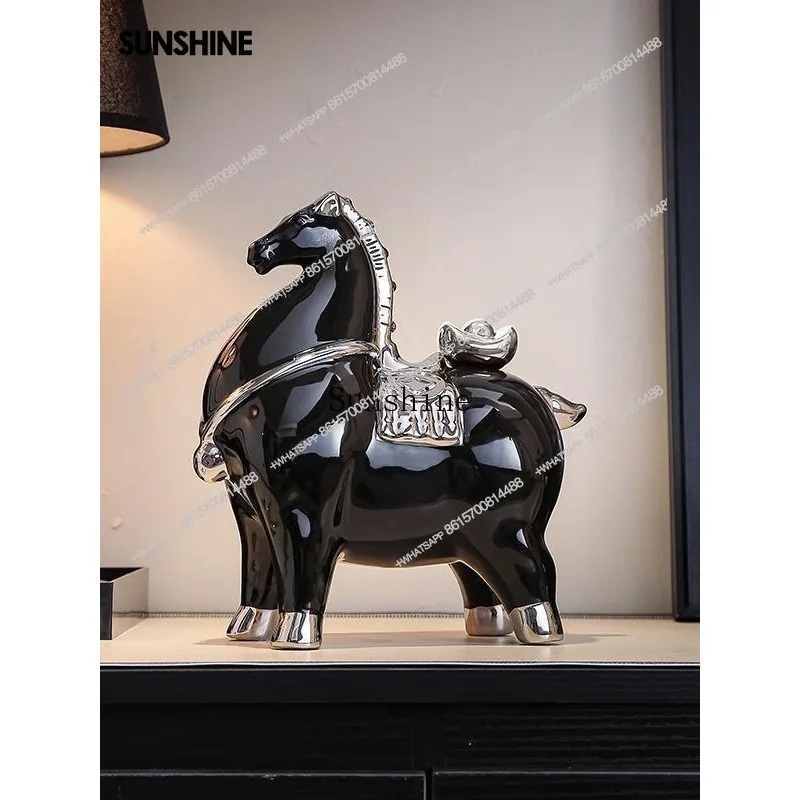 Ceramic lucky boss office living room desktop ornament high-end home decoration opening giftX