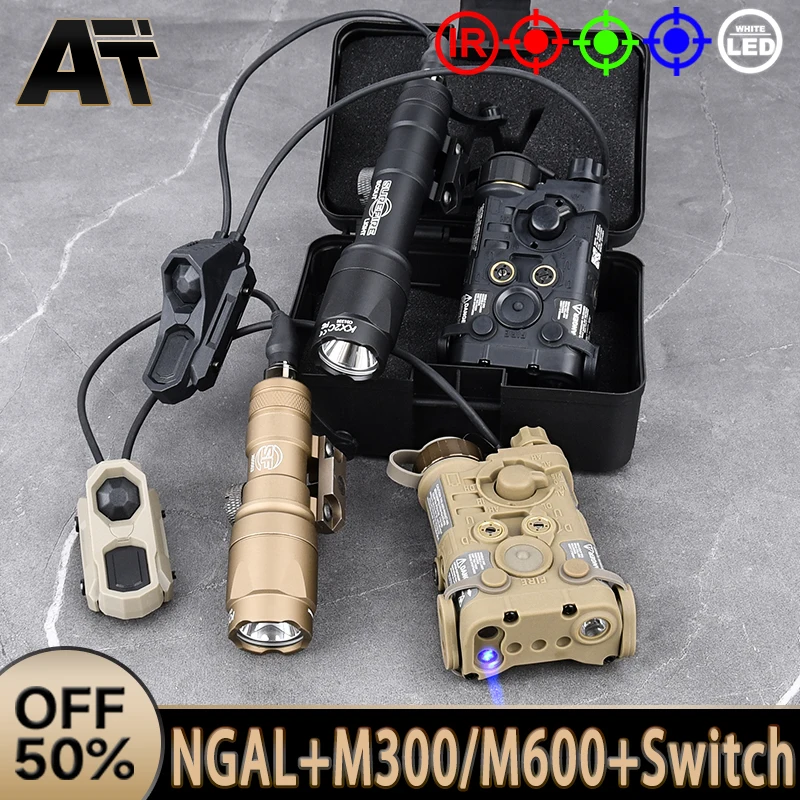 Tactical NGAL Red Blue Green Dot IR Indicator WADSN M300 M600 LED Scout Light UNAxon Pressure Switch Hunting Airsoft Accessories