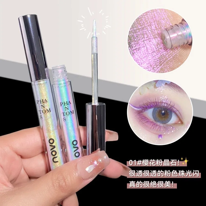 Starlight Vloeibare Oogschaduw 3d Metallic Glitter Langdurige Gepigmenteerde Gladde Oogschaduw Make-Up Glinstert Ogen Cosmetica