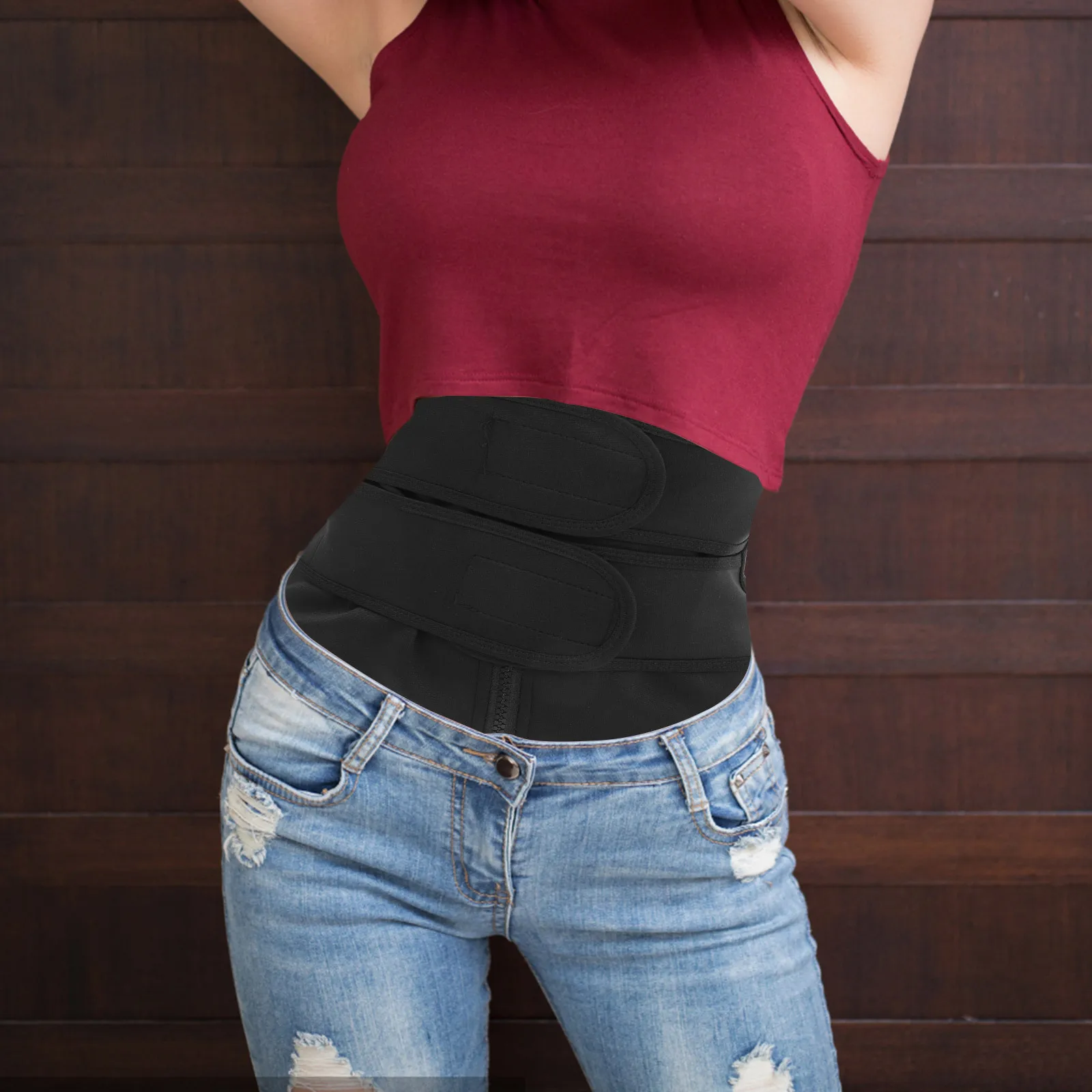 

Бандаж для живота, тренажер для талии, послеродовое корректирующее белье, 7, стальные полоски, поддерживающий пояс на молнии, пояс для похудения