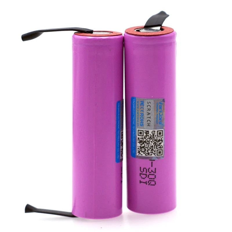 VariCore الأصلي ICR18650-30Q 18650 3000mAh بطارية ليثيوم 3.7 فولت بالطاقة بطارية قابلة للشحن أدوات كهربائية + DIY النيكل