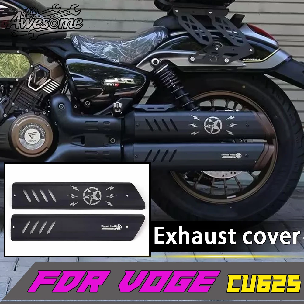 Exhaust pipe for VOGE CU625 protect against sand, gravel, and other bumps and scratches