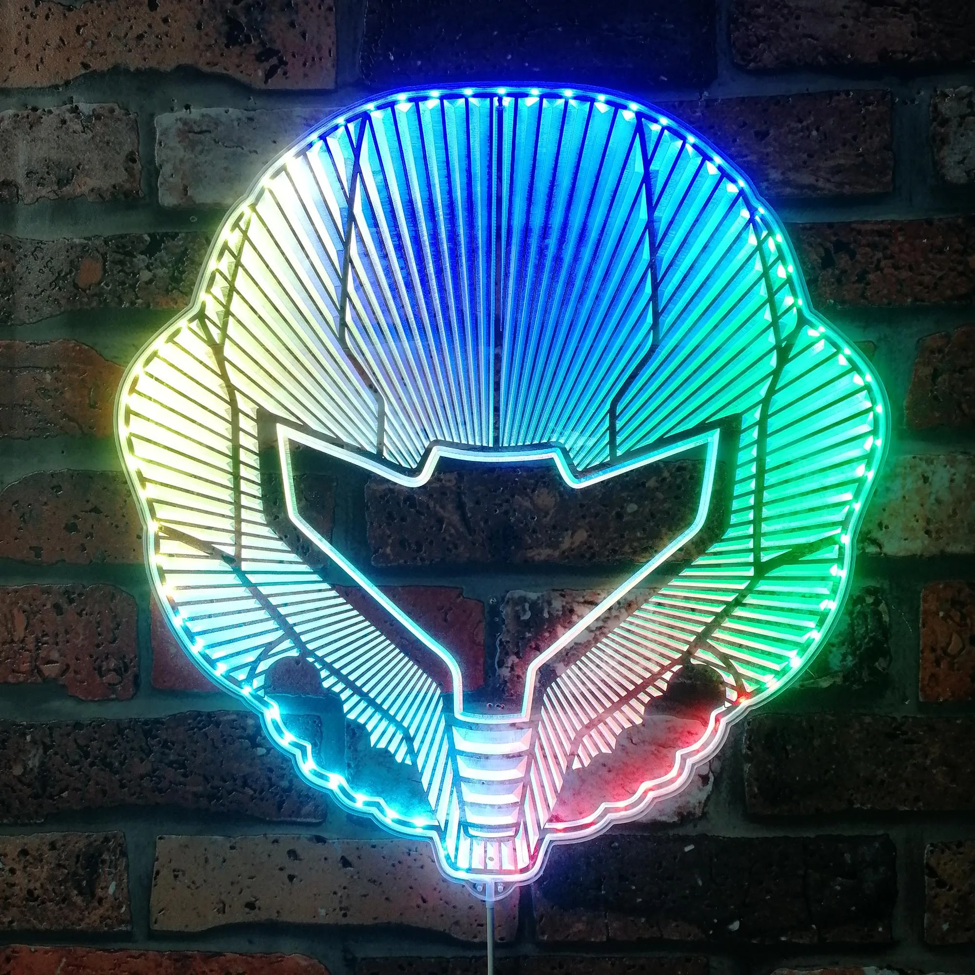 Metroid Samus Neon RGB Edge Lit LED Sign, Game Room Decor, Gaming Night Light