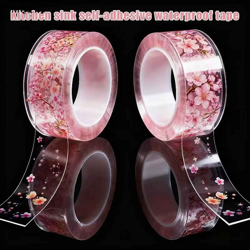 Transparent Printed Anti-mildew And Waterproof Tape, For Sealing Gaps In Kitchen Stoves, Bathroom Toilets, And Wall Corners【SMQ】