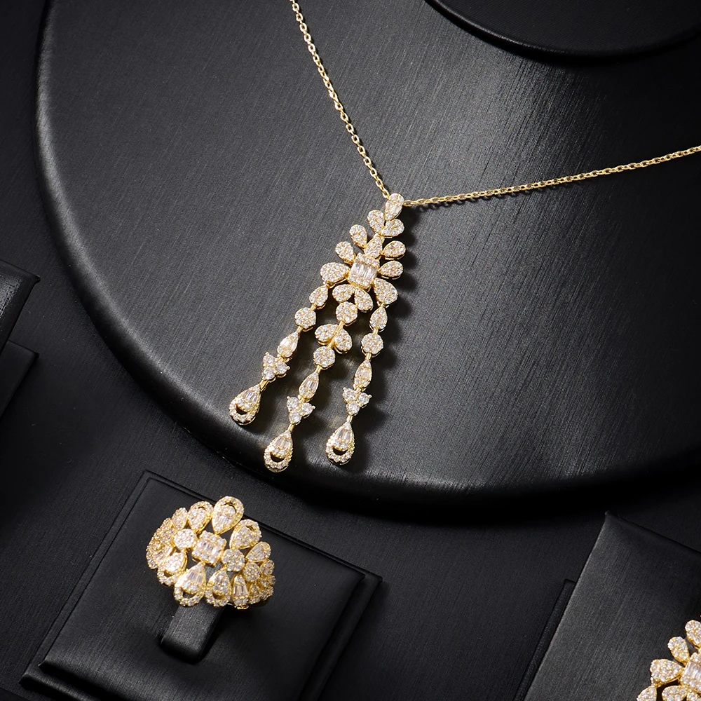 in-jewelife-women's-sparkling-cubic-zirconia-jewelry-set-3-pieces-tassel-pendant-necklace-drop-earrings-ring-for-wedding-prom