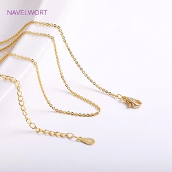 Wholesale 18K Gold Plated Lip Chain O Chain For Necklace Making Supplies,Brass Lobster Clasp Cable Chain For Jewelry Making