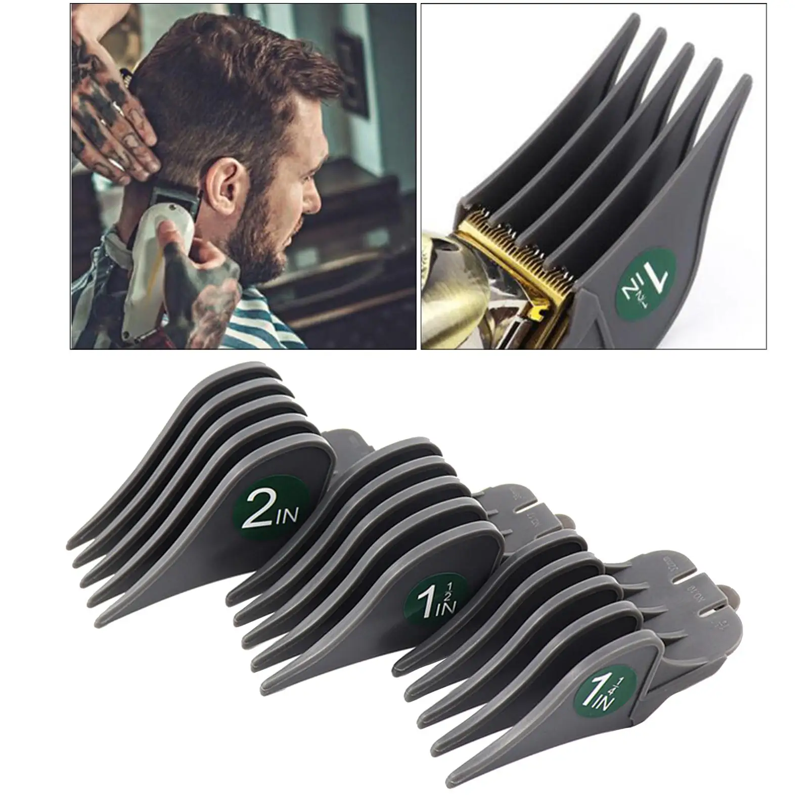 3Pcs/Set Replacement Guide Combs 32mm 38mm 51mm Hair Trimmers Attachment for Stylists Barbers