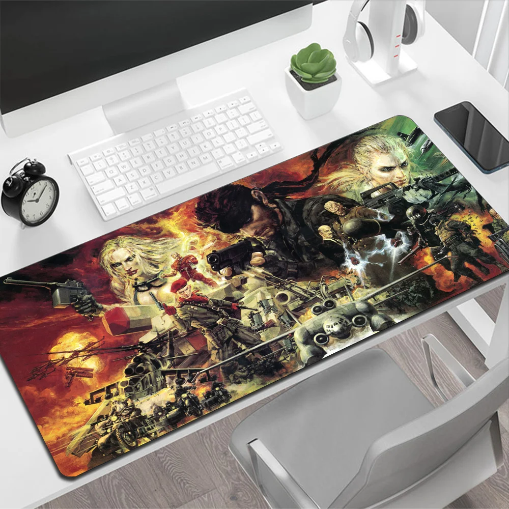 Metal Gear Solid Large Mouse Pad Gaming Mouse Pad PC Gamer Computer Mouse Mat Big Mousepad Silicone Keyboard Desk Mat Mause Pad