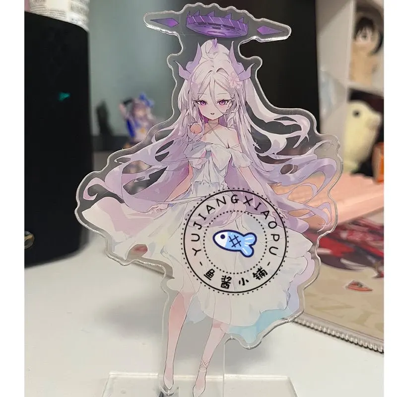 17cm Anime Sorasaki Hina Blue Archive White Dress Acrylic Stand Figure Model Plate Cosplay Role Props Collection Desktop Decor