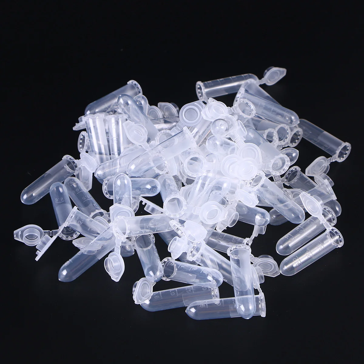 1000pcs Centrifuge Tubes 2ml Capacity Round Base Smooth Wall Good Transparency Accurate Scale Tight Lid High Speed