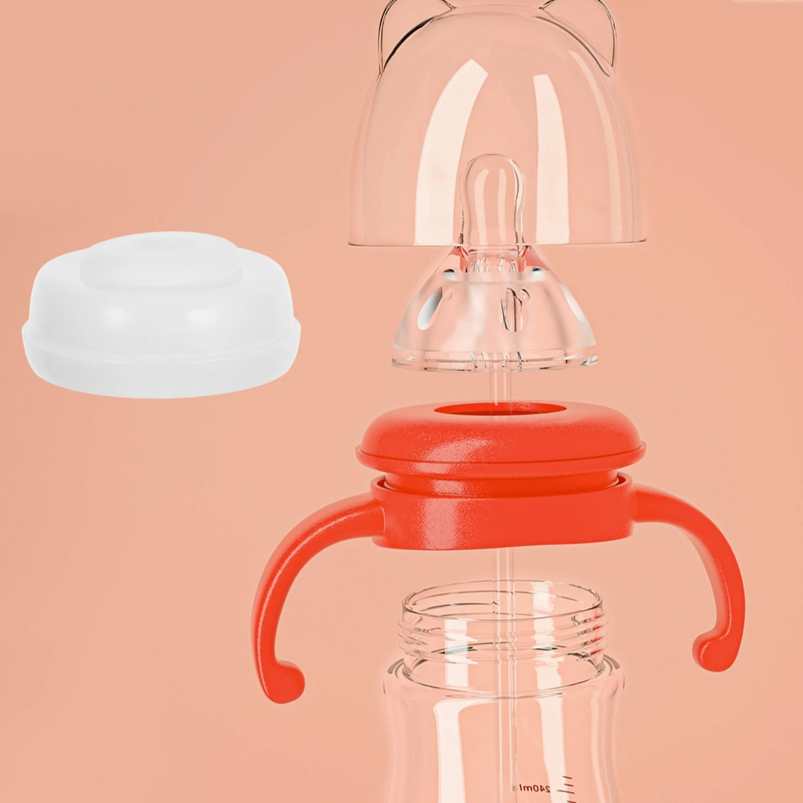 

Silicone Sealing Lid for Milk Jar Glass Replacement Caps Leak Proof Baby Bottle Lids Travel Bottle Caps Reusable Sealing Discs