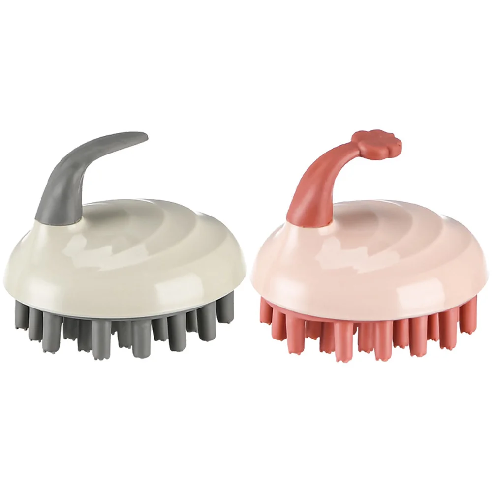 2 قطعة غسل الرأس الغسيل للطفل الاطفال الشعر فروة الرأس مدلك فرشاة شامبو حمام أداة تنظيف الشعر تدليك فرشاة #5