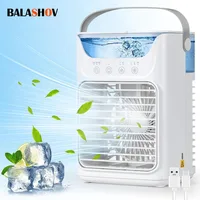 Refroidisseur d'air évaporatif USB, climatiseur portable, mini ventilateur de refroidissement, 3 vitesses de ventilation, réservoir d'eau de 650 ml, humidificateur à pulvérisation, ventilateur de bureau silencieux, ventilateur personnel portable, rechargeable, petit climatiseur pour la maison, le bureau, la chambre à coucher, le camping, les voyages en plein air, la voiture, EU 1