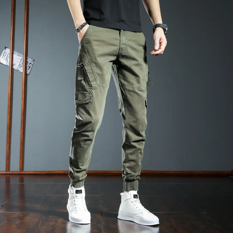 

High Quality Men’ Harem Denim Pants,Pockets Decors Jogging Pants,Sports Style Street Fashion Cargo Pants,Pure Color Casual Jeans