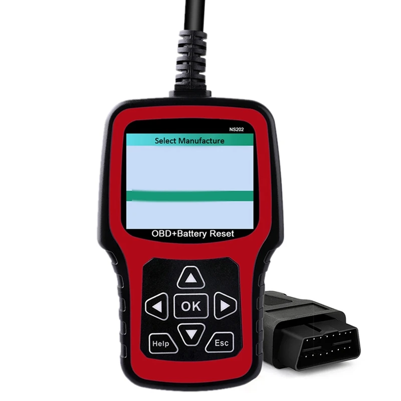 

NS202 Battery Registration Tool+OBD/EOBD Diagnostic Supports 10 OBD/EOBD Test Modes For , BMW, MINI, BENZ, PORSCHE