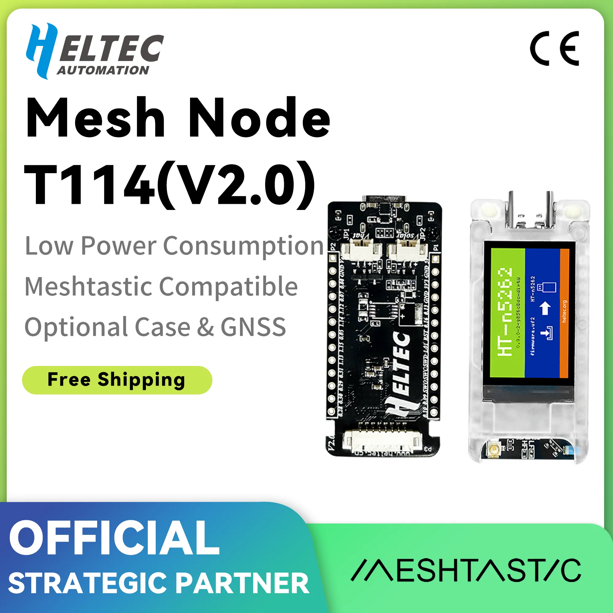 Nieuwe Meshtastic Tracker Heltec T114 V2 Nordic nRF52840 SX1262 LoRaWAN LoRa Arduino Positionering Devboard Low Power BLE WiFi