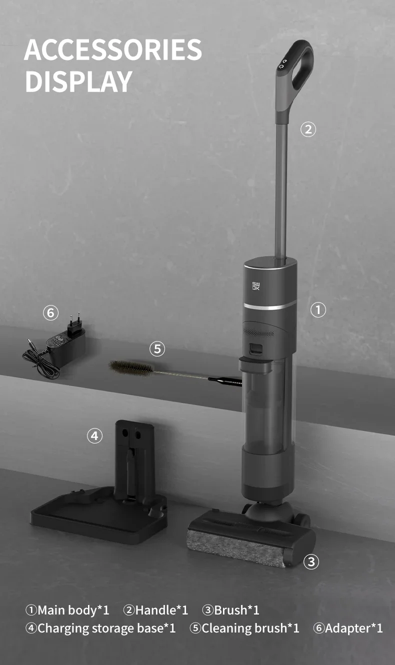 SWDK H151 Carpet Cleaning Machine Multifunctional Vacuum Cleaner Cordless Floor Cleaner